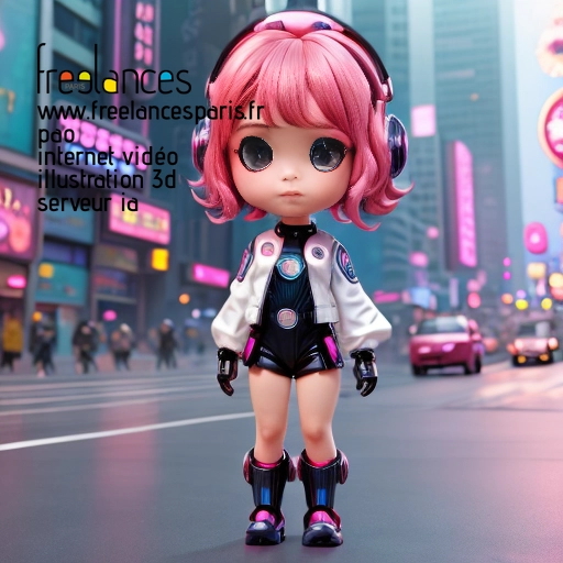 Pao mise en page internet vidéo illustration 3d serveur IA générative AI freelance paris studio de création magazines QTNDW990